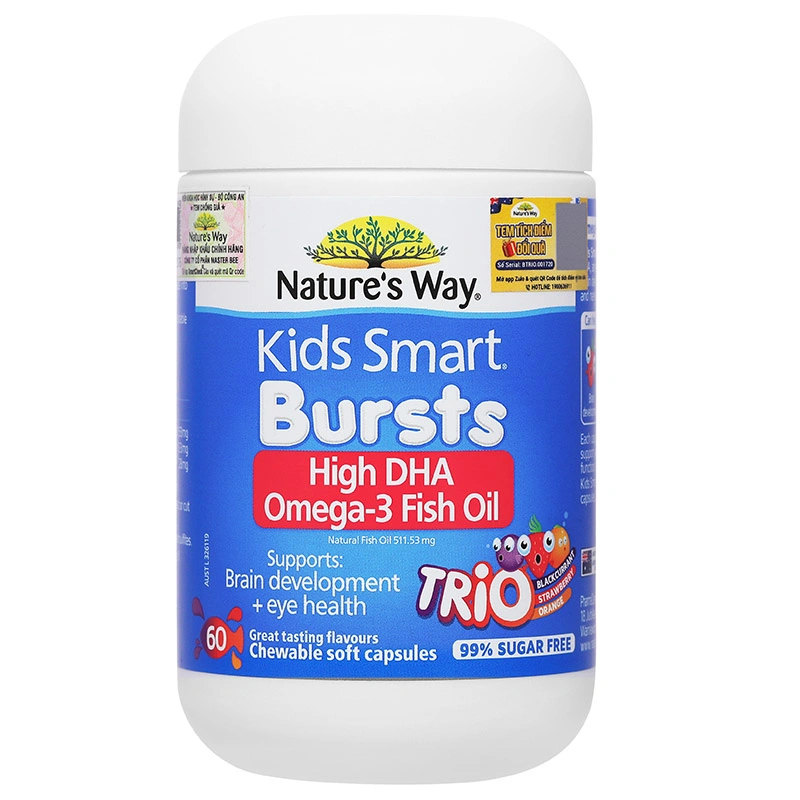 Thực phẩm bảo vệ sức khỏe Nature’s Way Kids Smart Bursts High DHA Omega-3 Fish Oil - 1